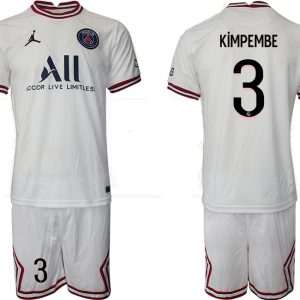 Paris Saint-Germain 4th Shirt 2021/22 Fourth Trikot PSG weiß mit Aufdruck Kimpembe 3