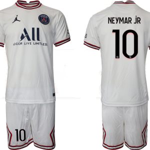 Paris Saint-Germain 4th Shirt 2021/22 Fourth Trikot PSG weiß mit Aufdruck Neymar jR 10