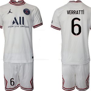 Paris Saint-Germain 4th Shirt 2021/22 Fourth Trikot PSG weiß mit Aufdruck Verratti 6