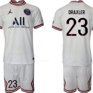 Paris Saint-Germain 4th Shirt 2022/23 Fourth Trikot PSG weiß mit Aufdruck DRAXLER 23