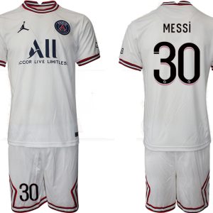 Paris Saint-Germain 4th Shirt 2022/23 Fourth Trikot PSG weiß mit Aufdruck MESSI 30