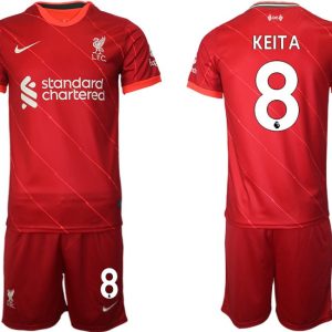 Personalisierbar FC Liverpool Heimtrikot 2021/22 rot Trikotsatz KEITA 8