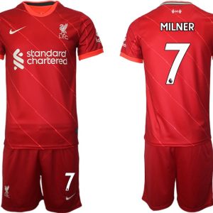 Personalisierbar FC Liverpool Heimtrikot 2021/22 rot Trikotsatz mit Aufdruck MILNER 7