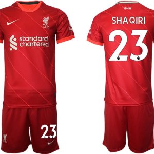 Personalisierbar Trikotsatz FC Liverpool Heimtrikot 2021/22 rot mit Aufdruck SHAQIRI 23