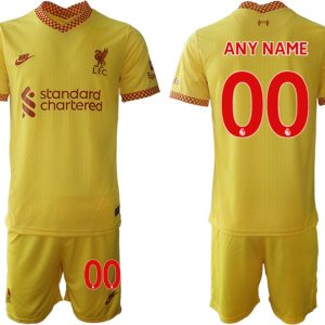 Personalisierbar Trikotsatz Liverpool FC Stadium Ausweichtrikot 2021/22 gelb-rot-1