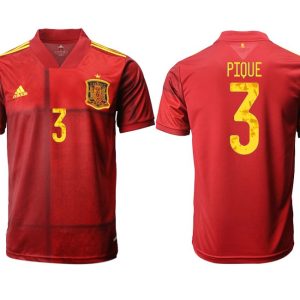 Spanien Trikot Home EM 2022 Rot mit Aufdruck PIQUE 3