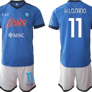 SSC Napoli Heimtrikot Trikotsatz Kit blau weiß mit Aufdruck H.LOZANO 11