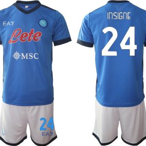 SSC Napoli Heimtrikot Trikotsatz Kit blau weiß mit Aufdruck INSIGNE 24