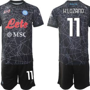 SSC Napoli Special Heimtrikot 2021-2022 Kurzarm schwarz mit Aufdruck H.LOZANO 11