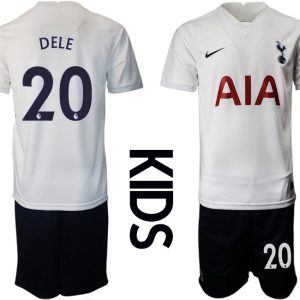 Tottenham Hotspur 2022 Heimtrikot in weiß für Kinder mit Aufdruck DELE 20