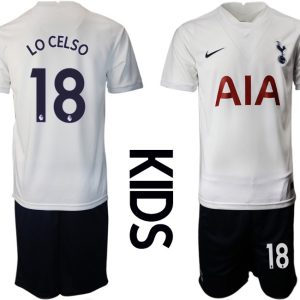 Tottenham Hotspur 2022 Heimtrikot in weiß für Kinder mit Aufdruck LO CELSO 18