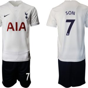 Tottenham Hotspur Herren Heimtrikot 2021/22 in weiß mit Aufdruck Son 7