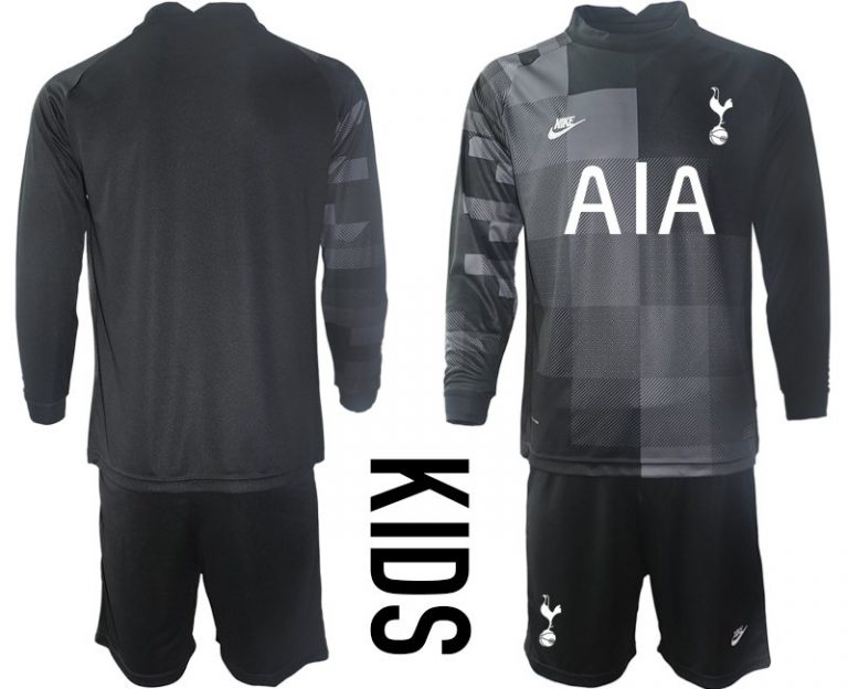 Tottenham Hotspur Torwarttrikot 2022 schwarz für Kinder