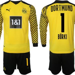 Trikotsatz BVB Borussia Dortmund Heimtrikot 2022 gelb-schwarz Langarm Bürki 1