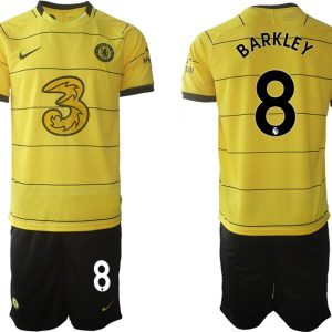 Trikotsatz Chelsea FC 2022 Auswärtstrikot gelb/schwarz mit Aufdruck Barkley 8