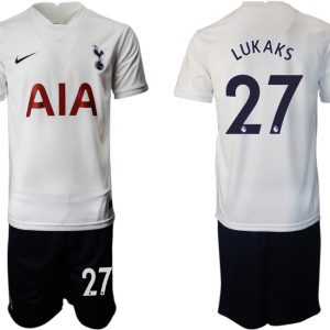 Trikotsatz Kurzarm Tottenham Hotspur Heimtrikot 2021/22 weiß mit Aufdruck LUKAKS 27