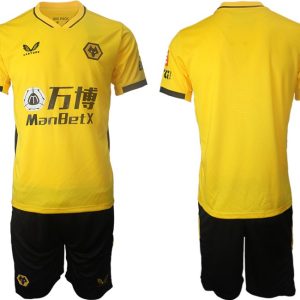 Wolverhampton Wanderers Castore Wolves Heimtrikot 2022 Kurzarm + Kurze Hosen