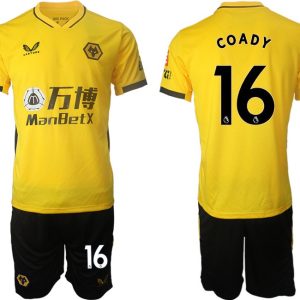 Wolverhampton Wanderers Gelb Trikot 2022 Heim mit Aufdruck COADY 16