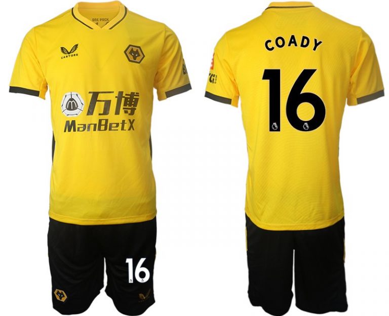 Wolverhampton Wanderers Gelb Trikot 2022 Heim mit Aufdruck COADY 16