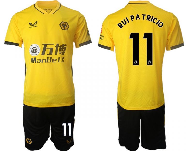 Wolverhampton Wanderers Gelb Trikot 2022 Heim mit Aufdruck Rui Patricio 11