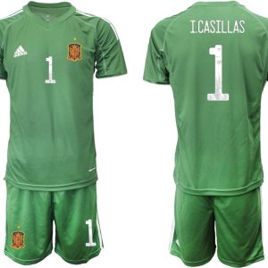 2022 Fußballtrikots Spanien Armeegrün Torhüter I.CASILLAS 1