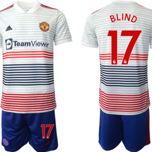 Bestellen Manchester United 2022-2023 Auswärtstrikot Trikotsatz Kurzarm mit Aufdruck Blind 17