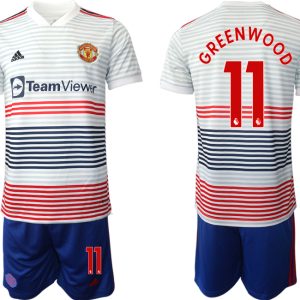 Bestellen Manchester United 2022-2023 Auswärtstrikot Trikotsatz Kurzarm mit Aufdruck Greenwood 11