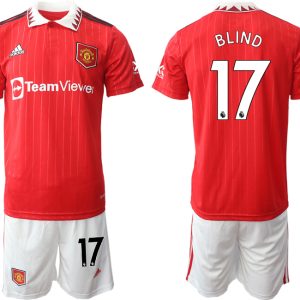 Blind 17 Manchester United 2022-23 Heimtrikot Herren Trikot + Kurze Hosen