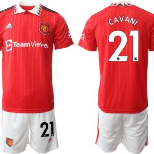 Cavani 21 Manchester United 2022-23 Heimtrikot Herren Trikot + Kurze Hosen