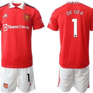 DE GEA 1 Manchester United 2022-2023 Heimtrikot Herren Trikot + Kurze Hosen