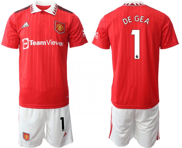 DE GEA 1 Manchester United 2022-2023 Heimtrikot Herren Trikot + Kurze Hosen