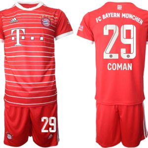 FC Bayern München 2022-2023 Heimtrikot Herren mit Aufdruck Coman 29