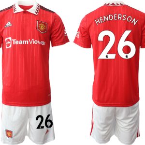 Henderson 26 Manchester United 2022-23 Heimtrikot Herren Trikot + Kurze Hosen