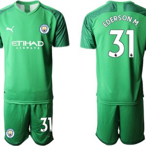 Herren Manchester City Uruguay Torhüter Grün mit Aufdruck EDERSON M. 31