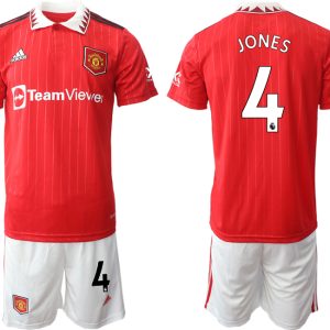 JONES 4 Manchester United 2022-2023 Heimtrikot Herren Trikot + Kurze Hosen