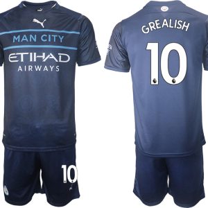 Manchester City 21-22 Drittes Trikot mit Aufdruck GREALISH 10