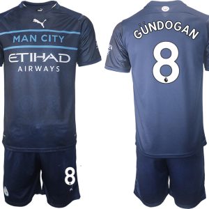 Manchester City 21-22 Drittes Trikot mit Aufdruck GÜNDOGAN 8