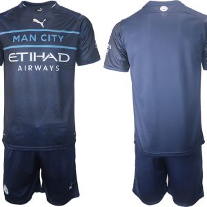 Manchester City 21-22 Drittes Trikot Marineblau Günstige