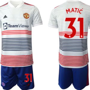 Manchester United 2022-2023 Auswärtstrikot Trikotsatz Kurzarm mit Aufdruck Matic 31