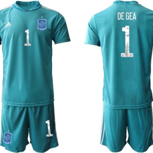 Neue Spanien Trikot Away EM 2021 Blau mit Aufdruck DE GEA 1