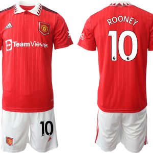 ROONEY 10 Manchester United 2022-23 Heimtrikot Herren Trikot + Kurze Hosen