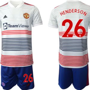 Shop Manchester United 2022-2023 Auswärtstrikot Trikotsatz Kurzarm mit Aufdruck Henderson 26