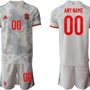 Spanien Trikot Away EM 2021 Weiss Kurzarm + Kurze Hosen