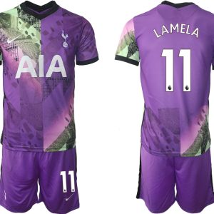 Günstige Tottenham Hotspur 21-22 Drittes Trikot Kurzarm mit Aufdruck LAMELA 11