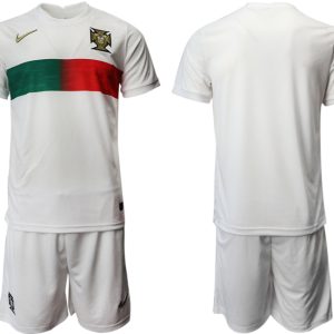 2022 Neue Portugal Heimtrikot Away Weiß Trikotsatz