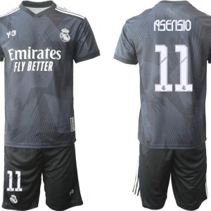 Herren Y-3 Real Madrid Viertes Fußballtrikot schwarz für die Saison 2021-2022 ASENSIO 11