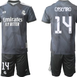 Herren Y-3 Real Madrid Viertes Fußballtrikot schwarz für die Saison 2021-2022 CASEMIRO 14