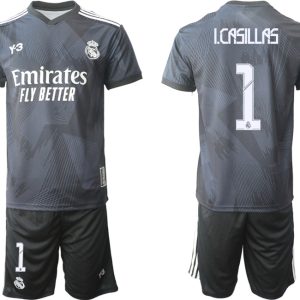 Herren Y-3 Real Madrid Viertes Fußballtrikot schwarz für die Saison 2021-2022 I.CASILIAS 1