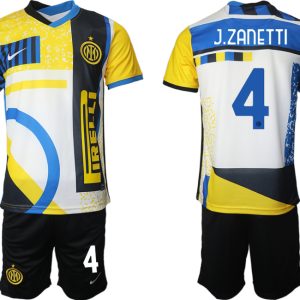 Inter Mailand Stadium Jersey Fussball Trikot Kurzarm Herren Heimtrikot J.ZANETTI 4