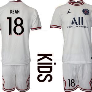 KEAN 18 Paris Saint-Germain 4th Trikot 2021/22 PSG Fußballtrikots Kinder